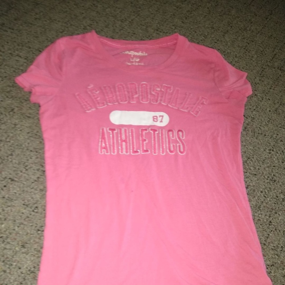 aeropostale pink shirt, tight
